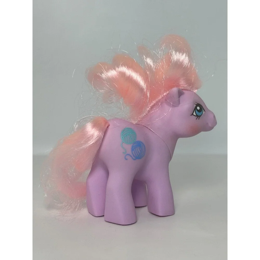 Vintage Hasbro MY LITTLE PONY Baby Fleecy G1 MLP Pink Lavender Yarn 1984 China 3